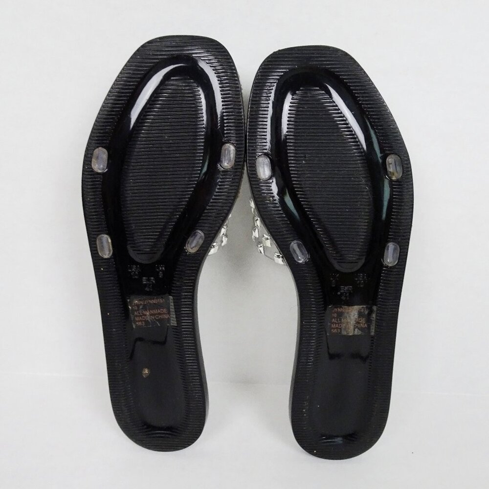 Steve Madden Jynn Studded Clear Rhinestone Slip on Sandals Shoes 10 41 Summer - Picture 7 of 7